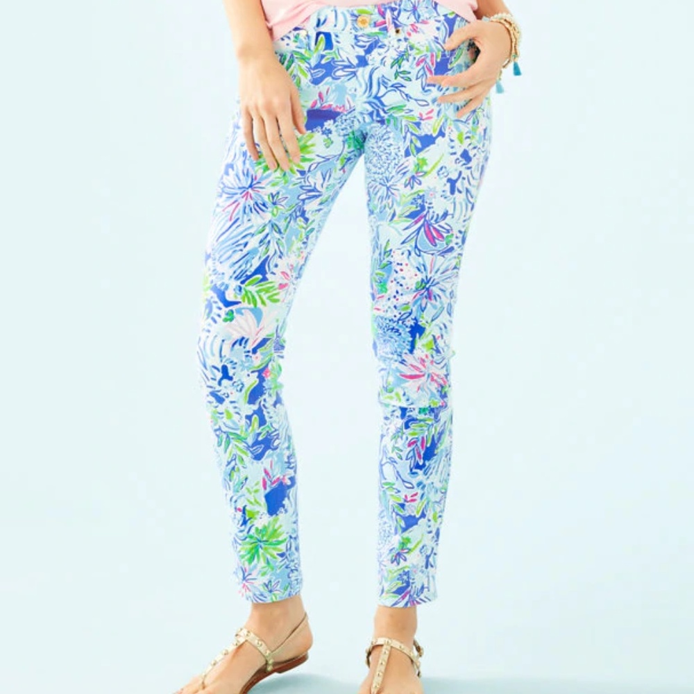 Lilly Pulitzer South Ocean Skinny Pant 10